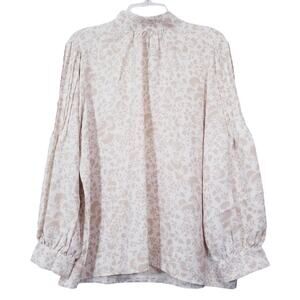 Ann Taylor Printed Long Sleeves Blouse